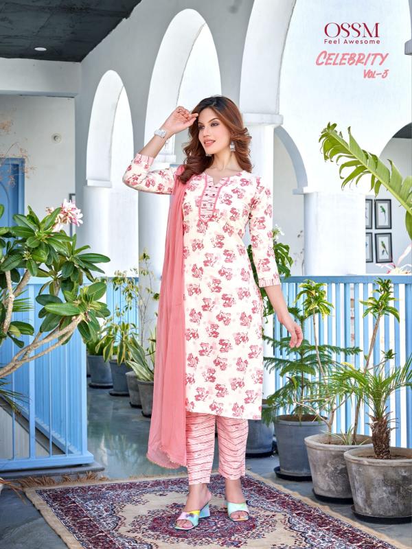 Ossm Celebrity Vol 3 Casual Kurti With Bottom Dupatta Collection